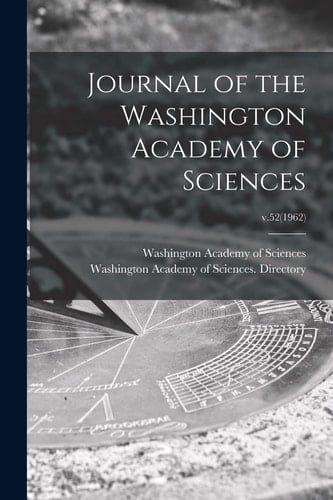 Journal of the Washington Academy of Sciences; V.52(1962)