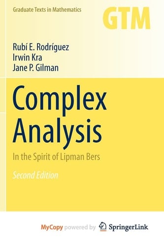Complex Analysis In the Spirit of Lipman Bers