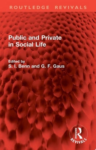 Public and Private in Social Life