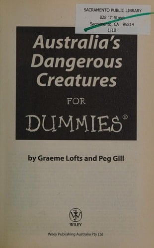 Australia's Dangerous Creatures For Dummies