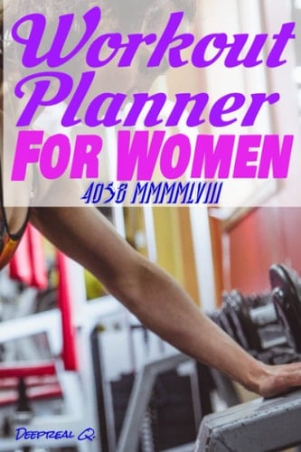 Workout Planner For Women 4058 MMMMLVIII: Fitness journal and workout planner of 6 inches x 9 inches format, 130 excellent white lined pages, pretty Matte cover.