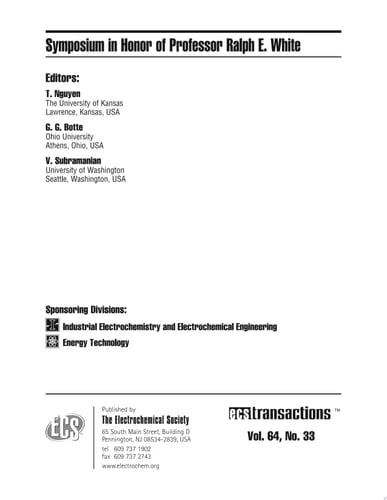 Symposium in Honor of Professor Ralph E. White