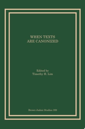 When Texts Are Canonized