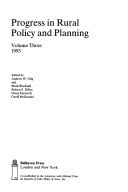 Progress in Rural Policy and Planning, 1993
