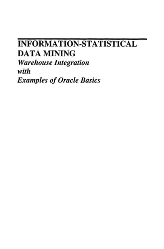 Information-Statistical Data Mining