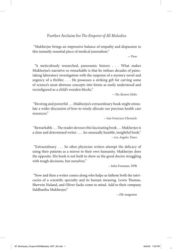 The Emperor of All Maladies A Biography of Cancer