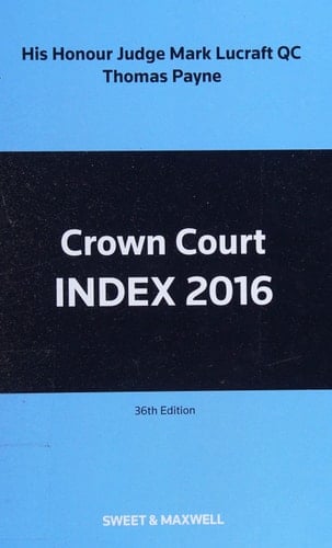 Crown Court Index 2016