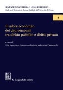 Il valore economico dei dati personali tra diritto pubblico e diritto privato - e-Book