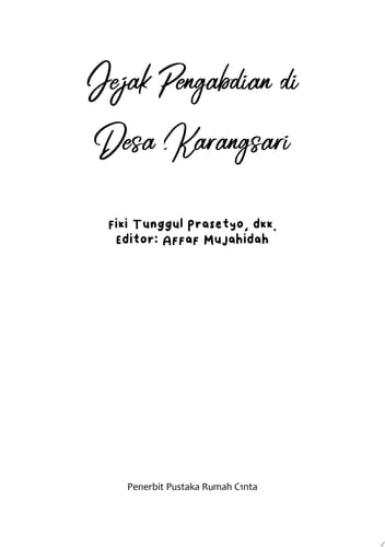 Jejak Pengabdian di Desa Karangsari