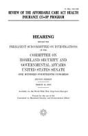Review of the Affordable Care Act Health Insurance CO-OP Program