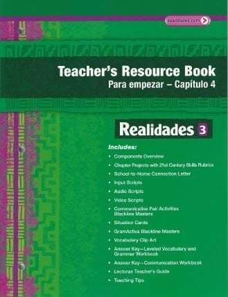 Realidades: Teacher's resource book Para empezar-Capítulo 4