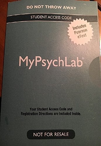 Psychology MyPsychLab Access Code Card
