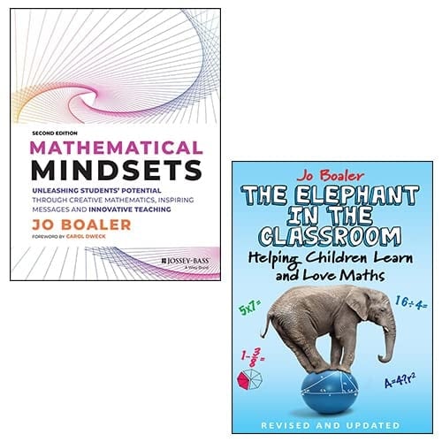 The Elephant in the Classroom, Mathematical Mindsets 2 Books Collection Set By Jo Boaler