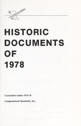 Historic Documents of 1978