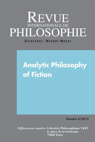 Analytic Philosophy of Fiction