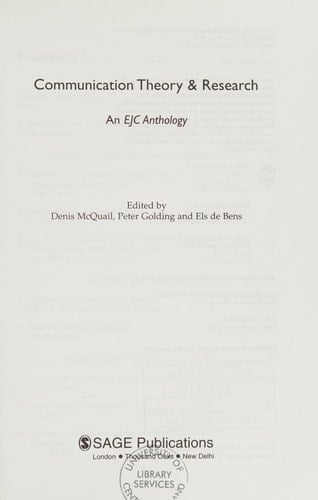 Communication Theory and Research