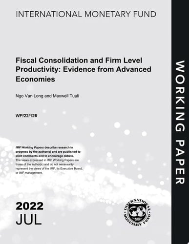 Fiscal Consolidation and Firm Level Productivity: Evidence from Advanced Economies