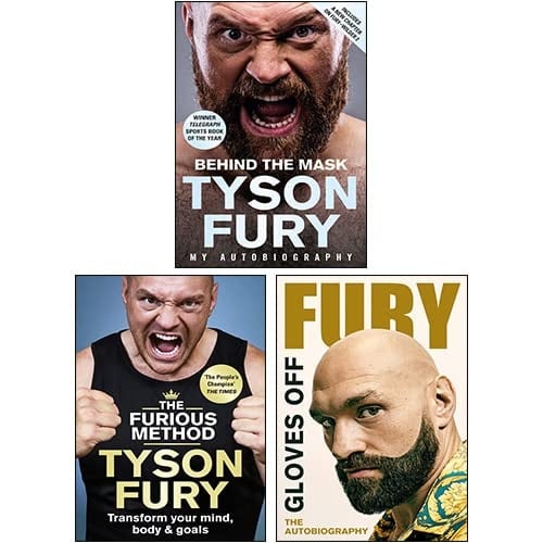 Tyson Fury 3 Books Collection Set (Behind The Mask, Gloves Off, The Furious Method)