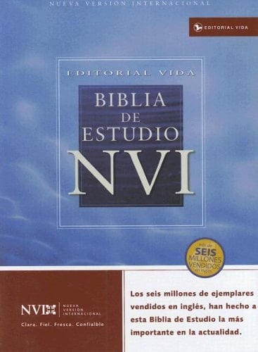 NVI Biblia de estudio, piel especial, Negro
