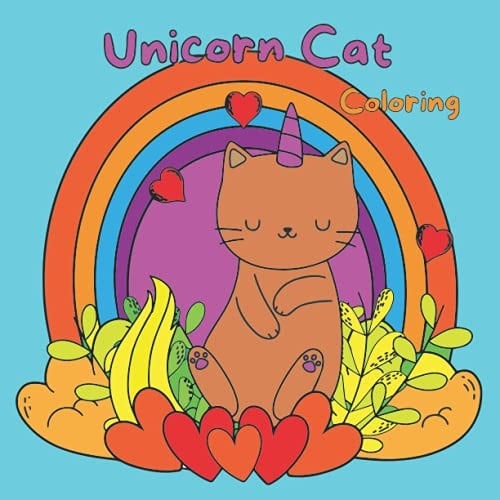 Coloring Book Unicorn Cat (Dutch Edition)