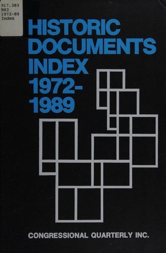 Historic Documents Index 1972-1989