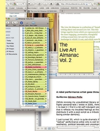 The Live Art Almanac