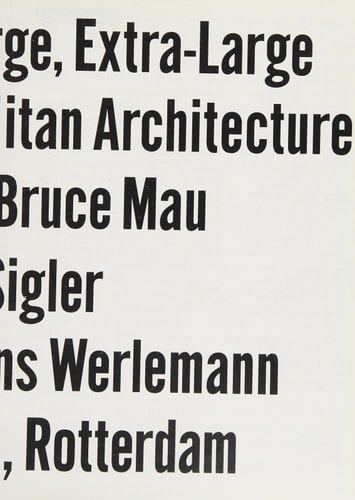 Small, Medium, Large, Extra-large