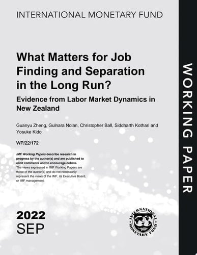 What Matters for Job Finding and Separation in the Long Run? Evidence from Labor Market Dynamics in New Zealand