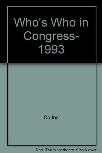 Who's Who in Congress, 1993 Committee Edition