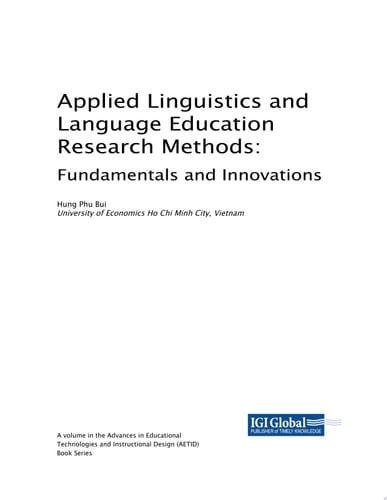 Applied Linguistics and Language Education Research Methods: Fundamentals and Innovations Fundamentals and Innovations