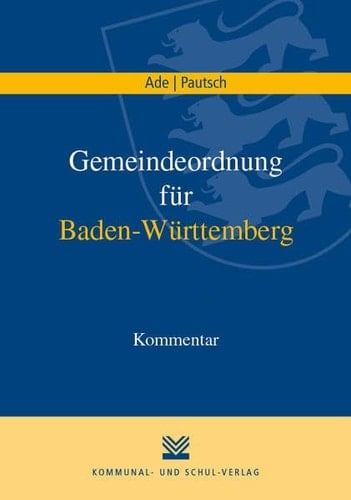 Gemeindeordnung für Baden-Württemberg Kommentar