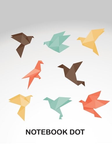 Notebook Dot Origami Birds : Notebook Journal Diary, 110 Pages, 8. 5 X 11
