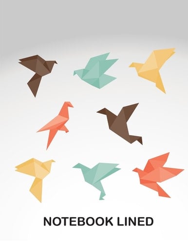 Notebook Lined Origami Birds : Notebook Journal Diary, 110 Pages, 8. 5 X 11