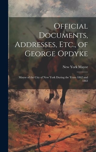 Official Documents, Addresses, Etc., of George Opdyke Mayor of the City of New York During the Years 1862 and 1863