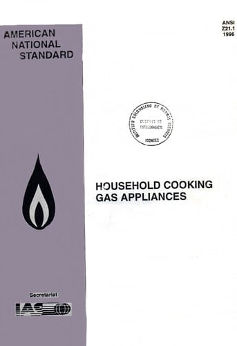 American National Standard for Household Cooking Gas Appliances