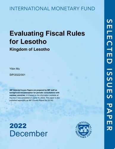 Evaluating Fiscal Rules for Lesotho Kingdom of Lesotho