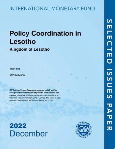 Policy Coordination in Lesotho Kingdom of Lesotho