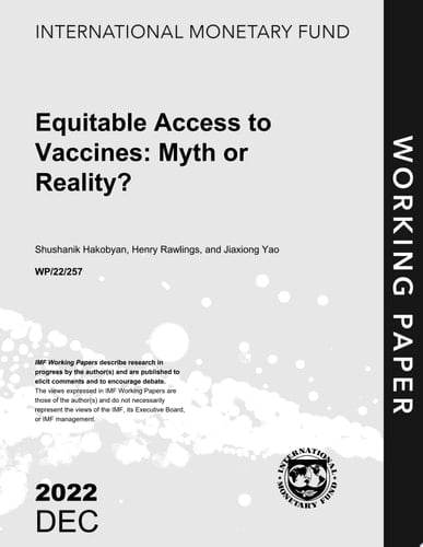 Equitable Access to Vaccines: Myth Or Reality?
