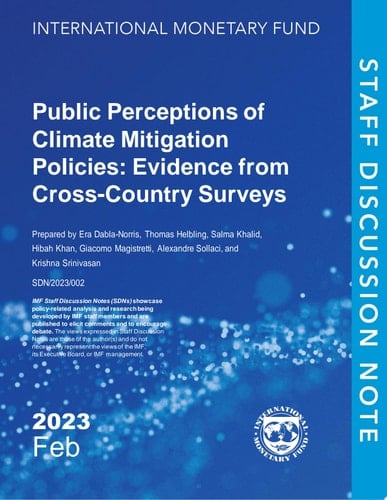 Public Perceptions of Climate Mitigation Policies Evidence from Cross-Country Surveys