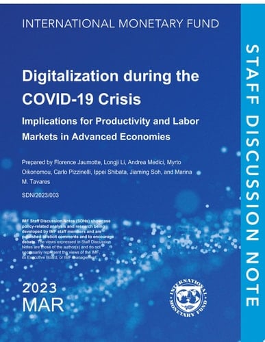 Digitalization During the COVID-19 Crisis Implications for Productivity and Labor Markets in Advanced Economies