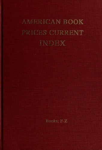 American Book Prices Current Index 1991-95, Set