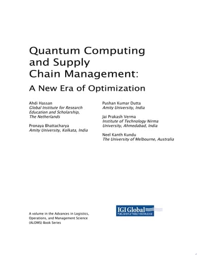 Quantum Computing and Supply Chain Management: A New Era of Optimization A New Era of Optimization