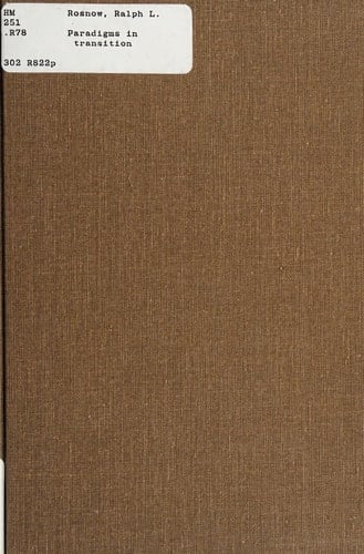 Paradigms in Transition: The Methodology of Social Inquiry