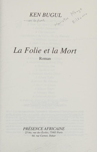 La folie et la mort roman