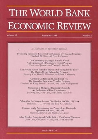 World Bank Economic Review Vol 13 No. 3 September 1999