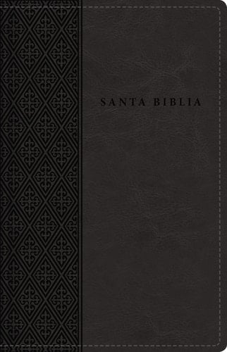 RVR60 Santa Biblia, Letra Grande, Tamaño Compacto, Leathersoft, Negro, Edición Letra Roja, Con Índice