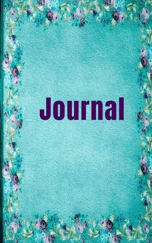 Journal Flower Border Notebook- 5x8 Lined 120 Pages