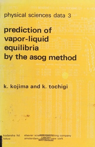 Prediction of vapor-liquid equilibria by the ASOG method (Physical sciences data)