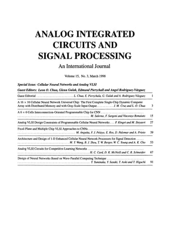 Cellular Neural Networks and Analog VLSI