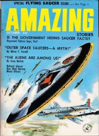 Amazing Stories - October 1957 - Vol. 31, No. 10 (SPECIAL FLYING SAUCER ISSUE!)